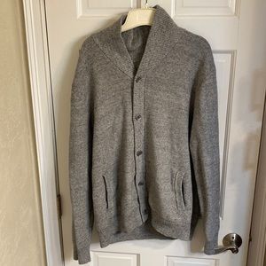 XL gray button up sweater